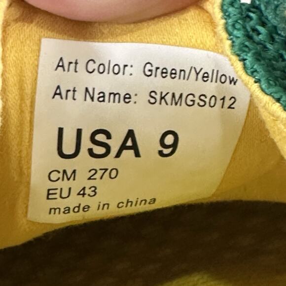 Skoni Men’s Golf Shoes Slip On Green Yellow Size 9 EU 43 EUC - Picture 12 of 12